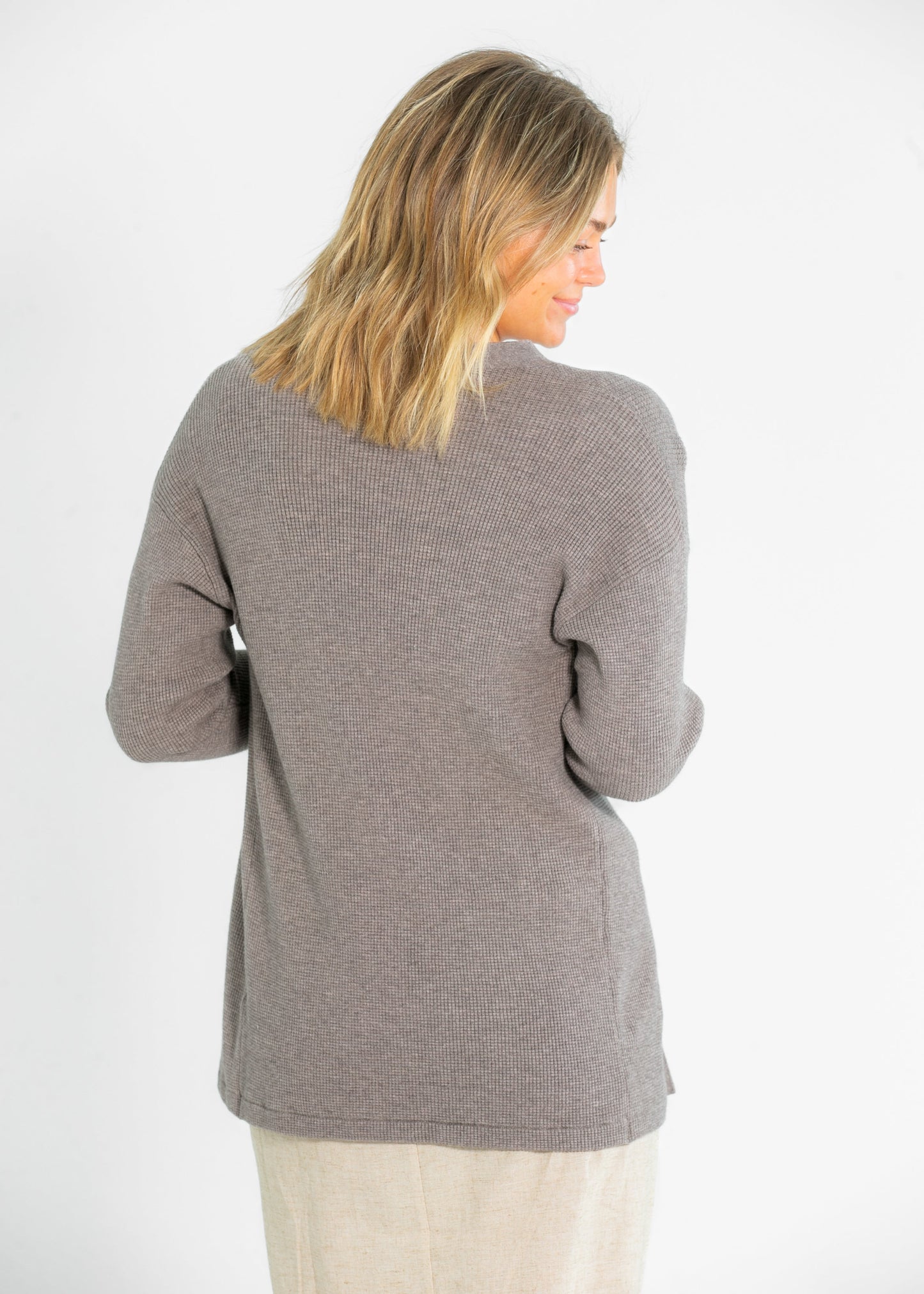 Inherit Co Essential Waffle Knit Cardigan