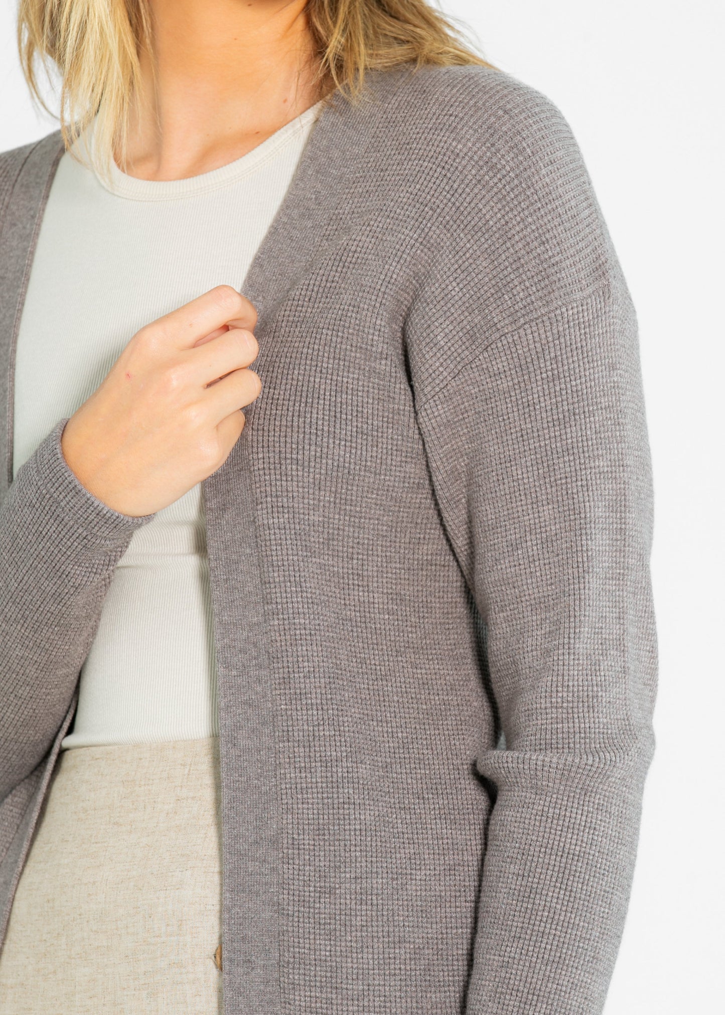 Inherit Co Essential Waffle Knit Cardigan