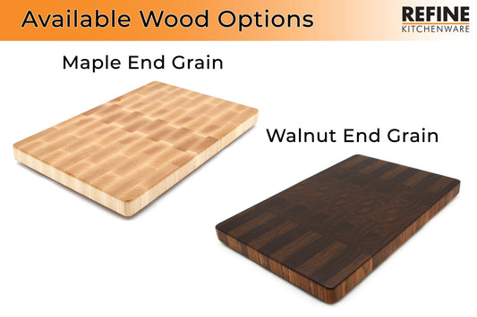 Handmade End Grain Walnut Cutting Board with Juice Groove