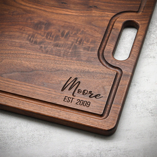 XL Personalized Walnut Serving Tray