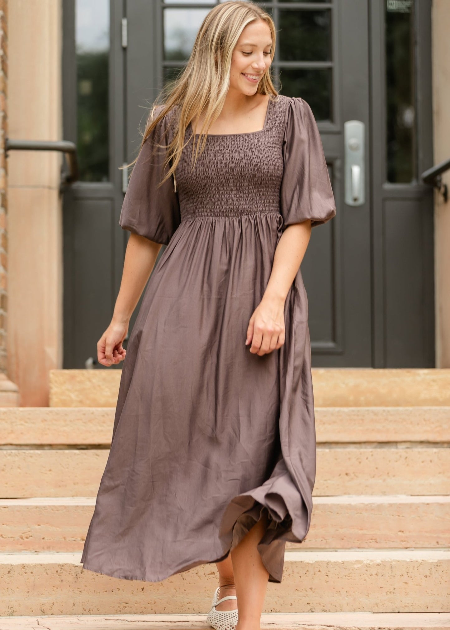 Kayleen Smocked Bodice Maxi Dress - Bumpkin Ranchwear