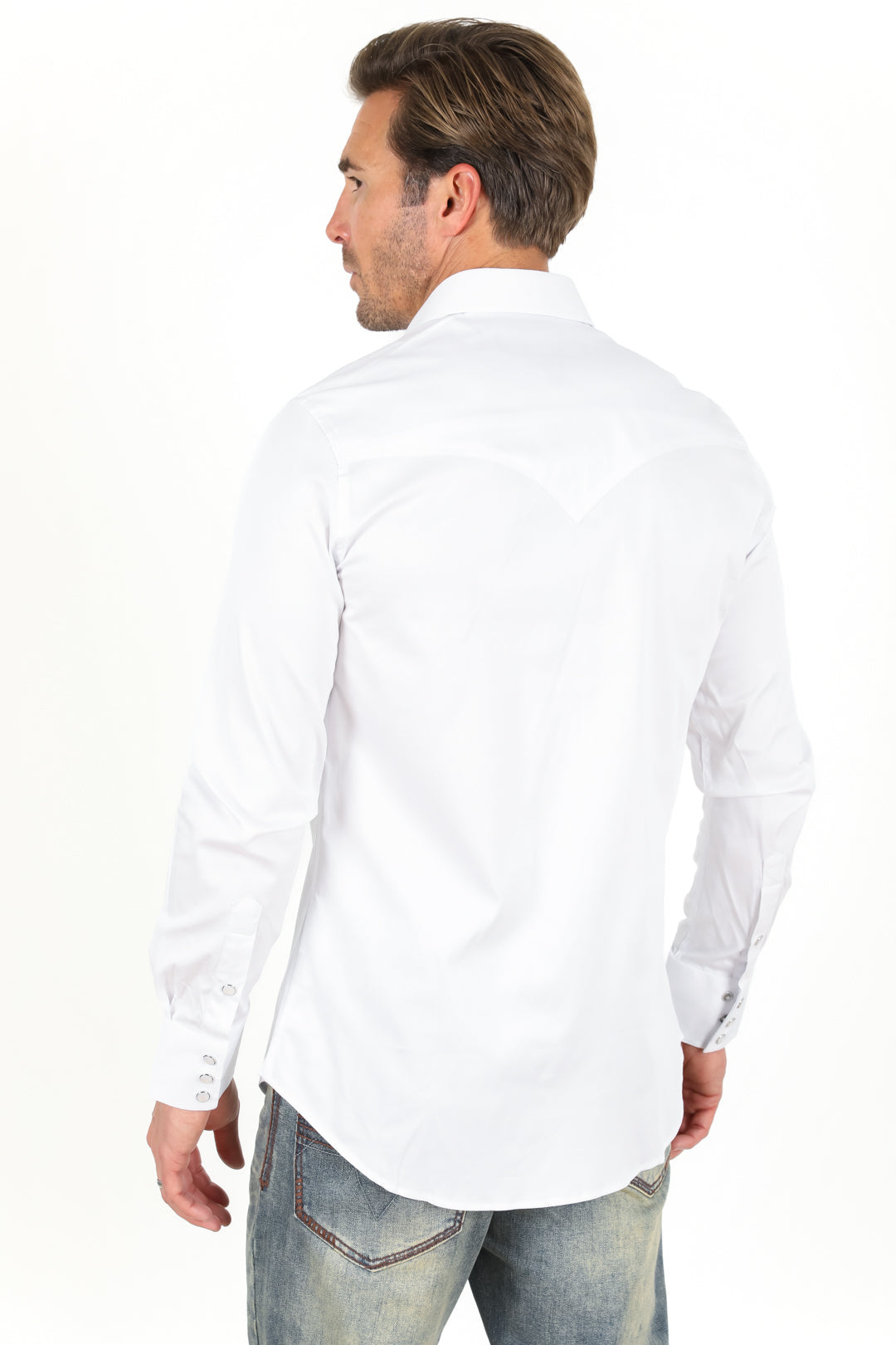 Modern Fit Solid White Dress Shirt