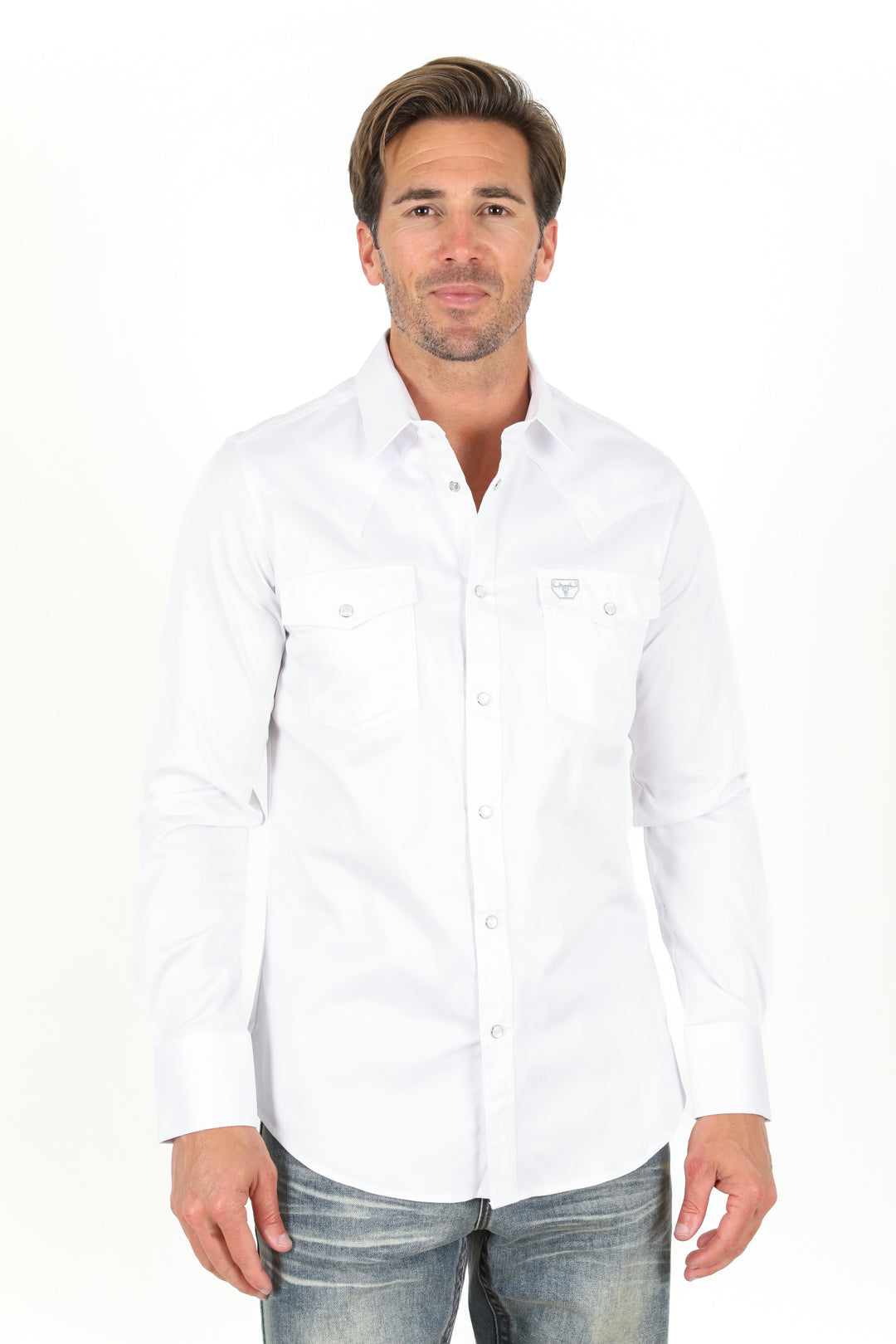 Modern Fit Solid White Dress Shirt