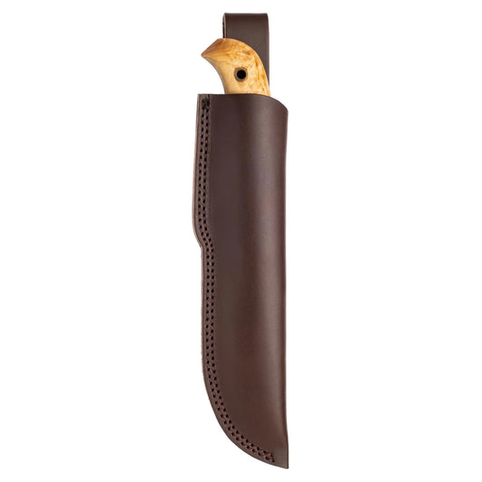 Helle Nordlys FG Flat Grind Knife – 12C27 Stainless, Full Tang, Curly Birch