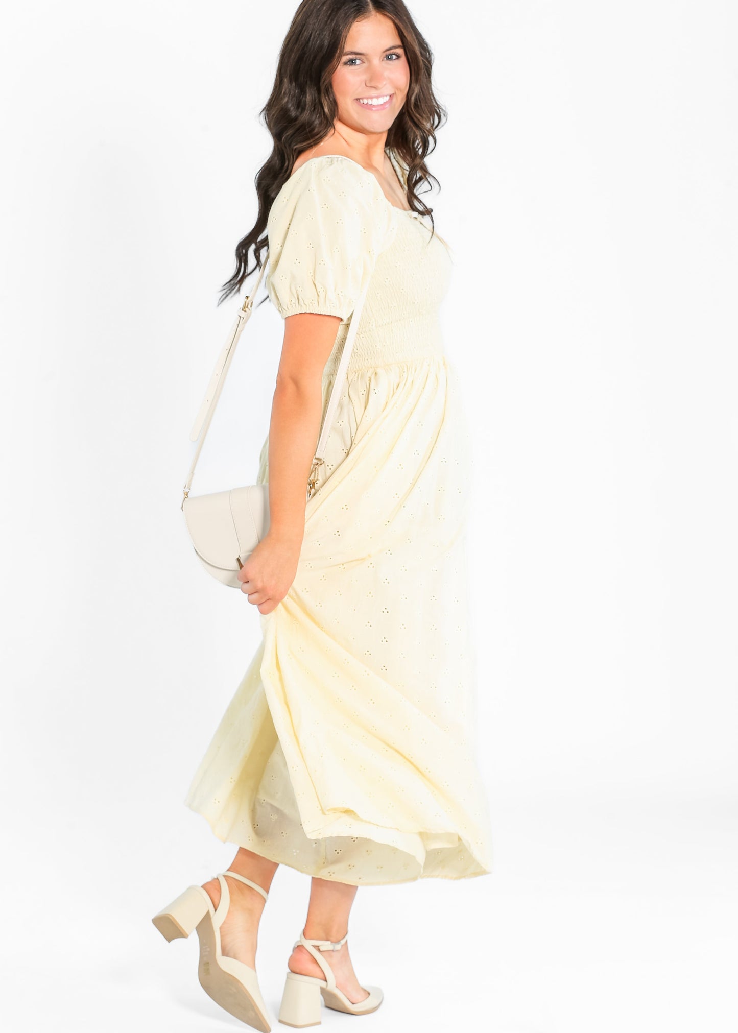 Rayna Eyelet Cotton Maxi Dress