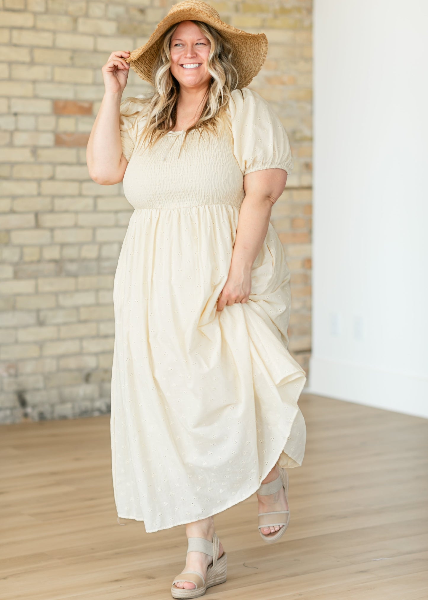 Rayna Eyelet Cotton Maxi Dress