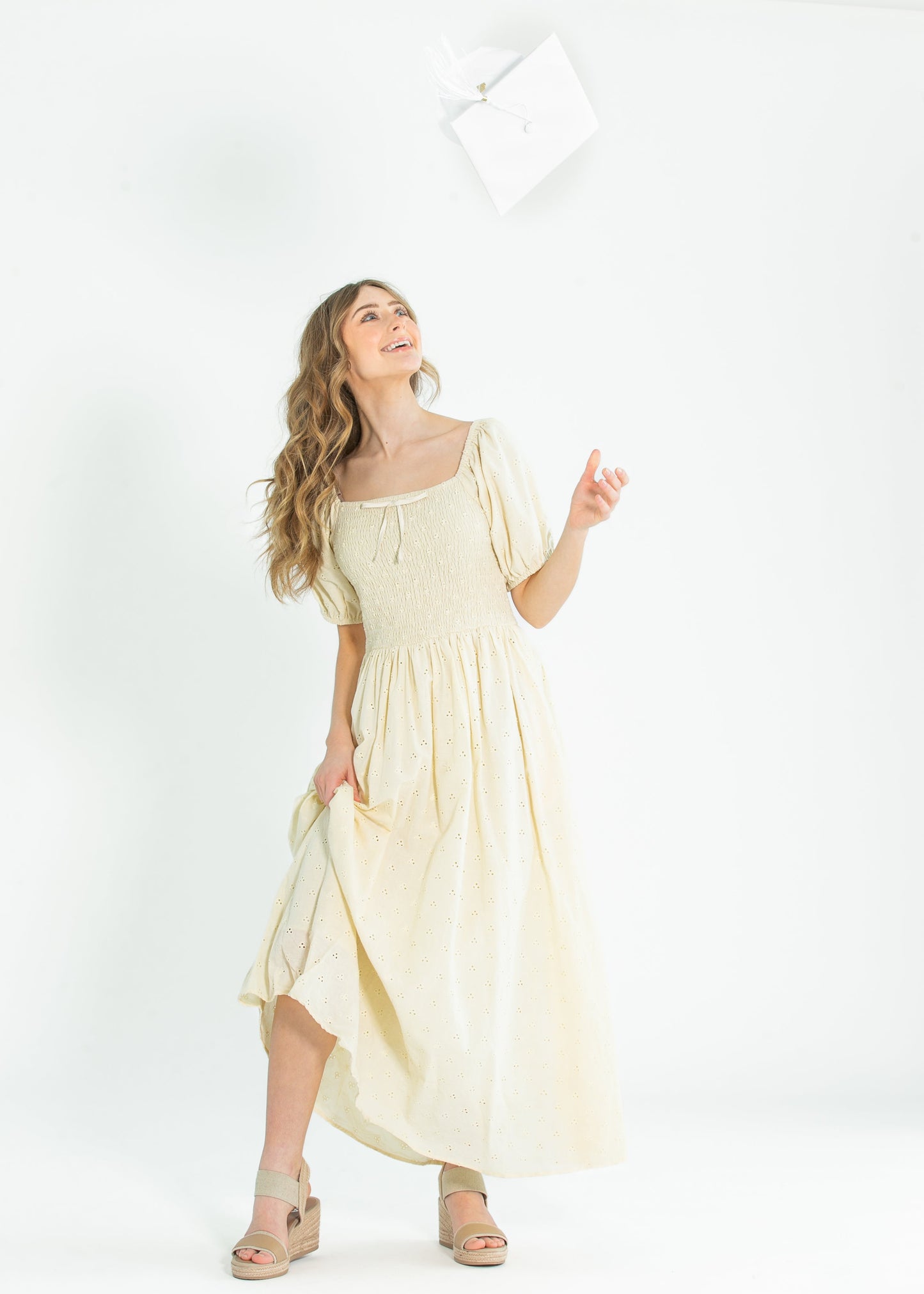 Rayna Eyelet Cotton Maxi Dress