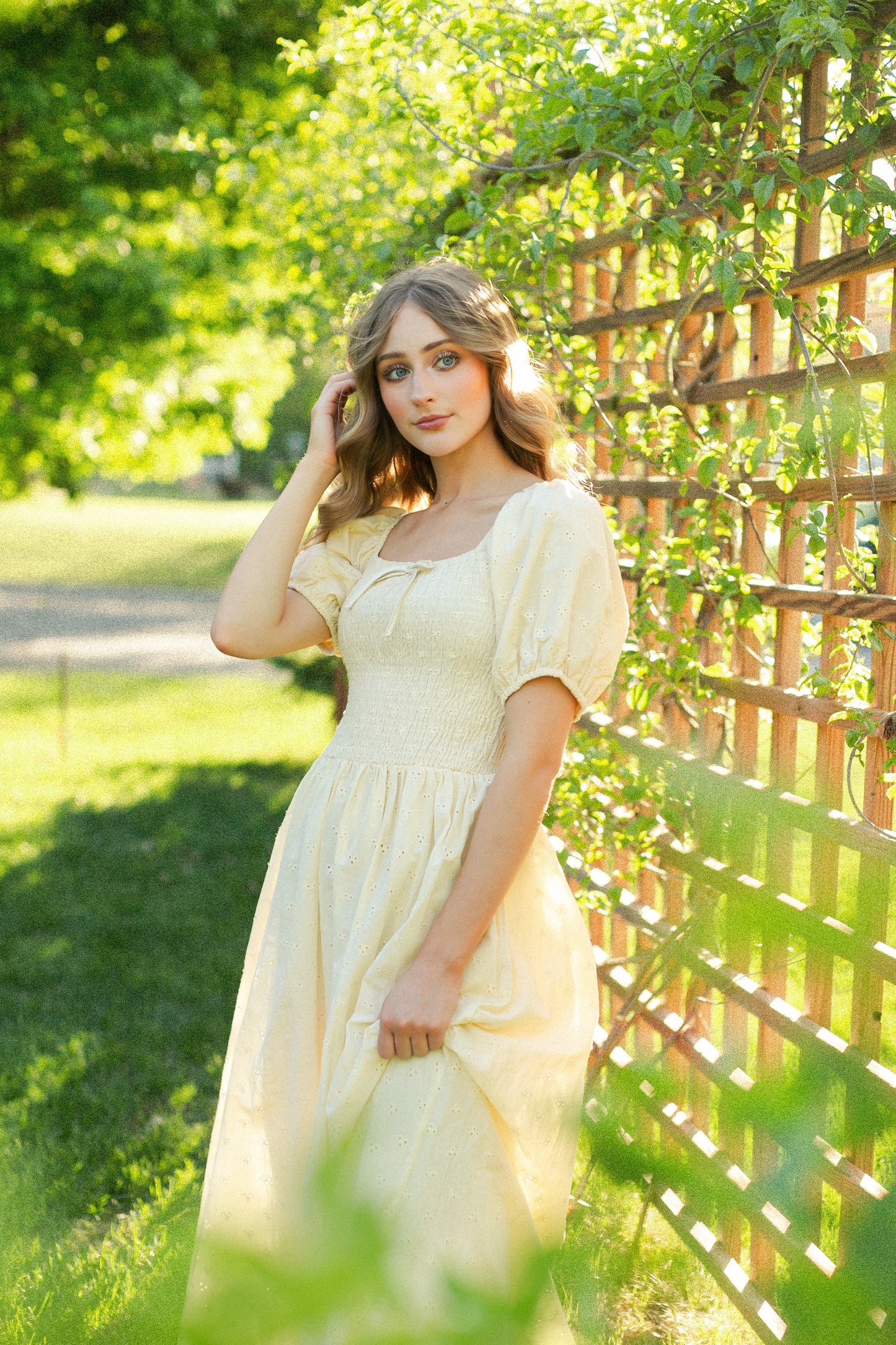 Rayna Eyelet Cotton Maxi Dress