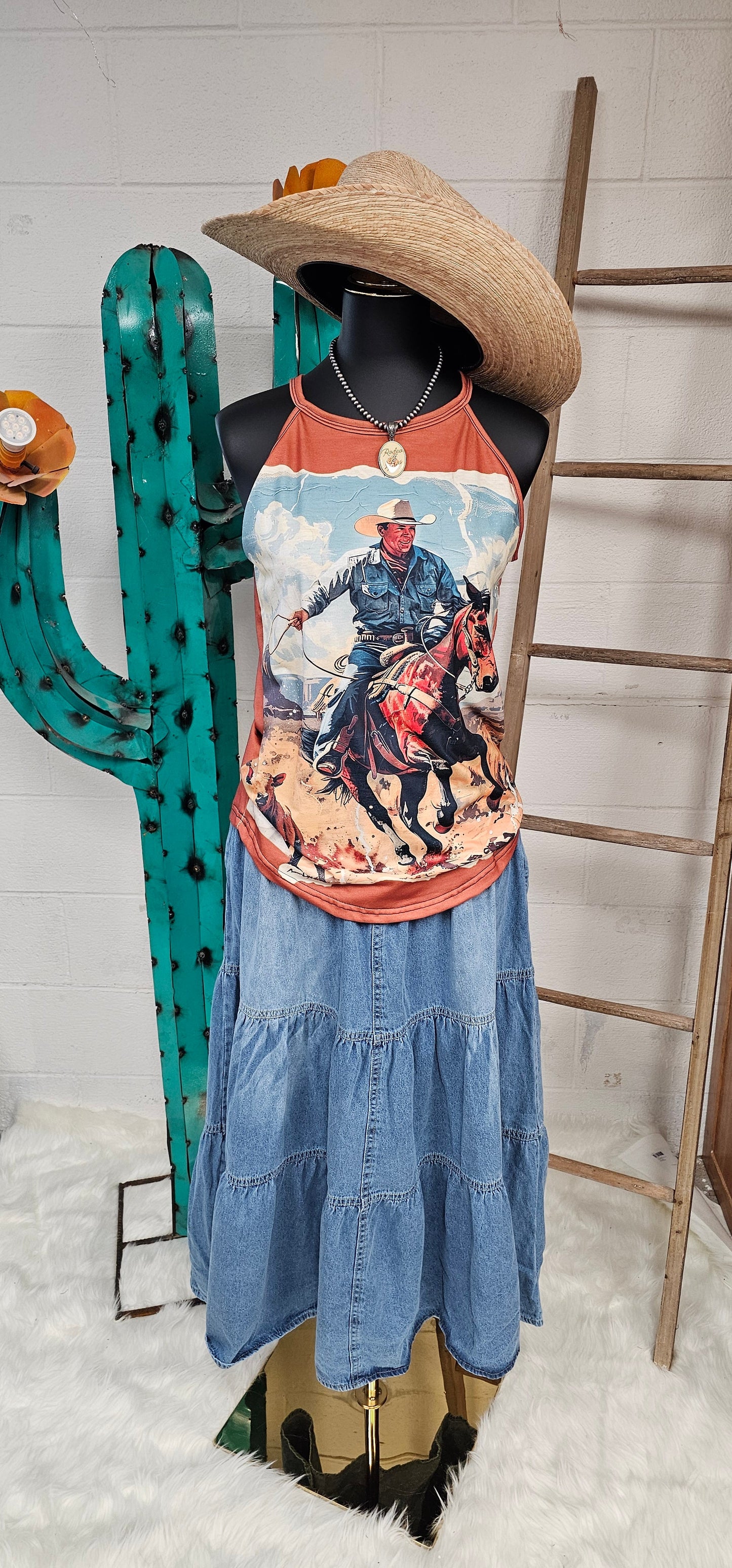 Baha Ranch Western Wear Ranching Western Tank Top