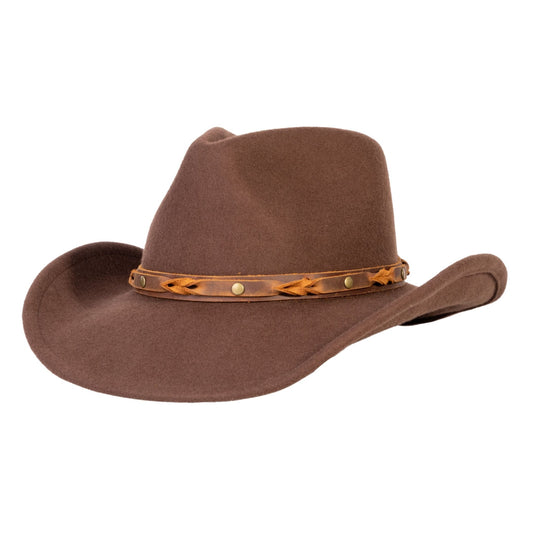 Saddle Brown Felt Cowboy Hat - Bumpkin Ranchwear