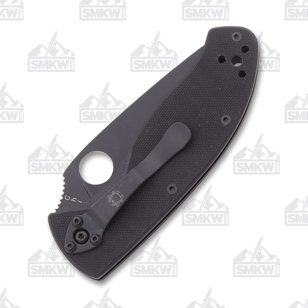 Spyderco Tenacious black partially serrated linerlock knife with black G10 handle – photo 7 of 7