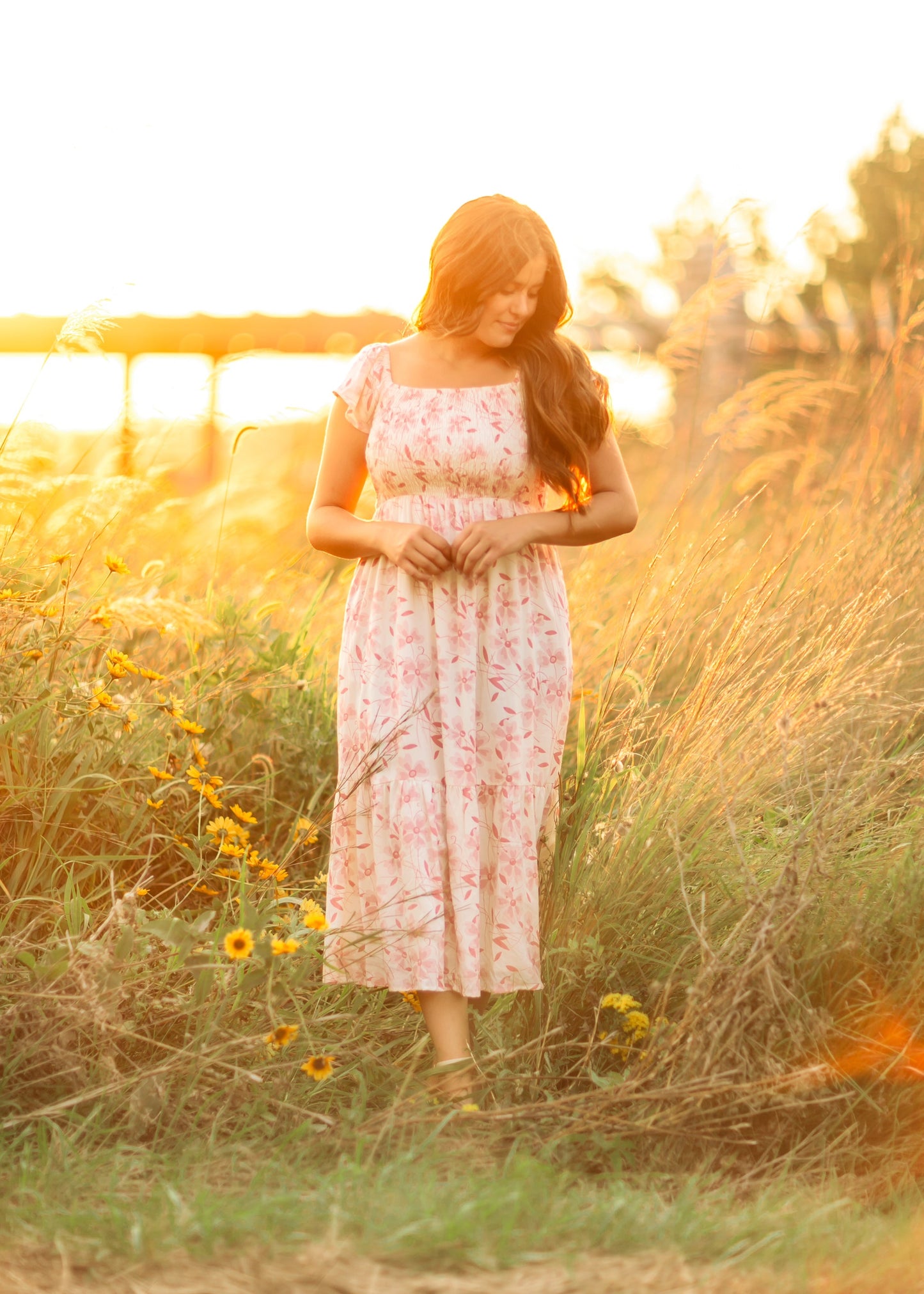 Cap Sleeve Midi Dress