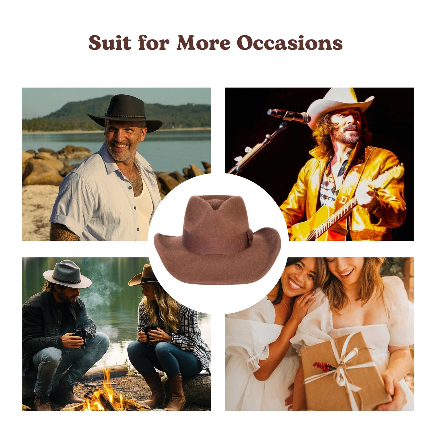 Timber Chestnut Felt Cowboy Hat