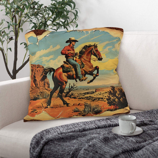 Vintage Cowboy Pillow Case - Bumpkin Ranchwear