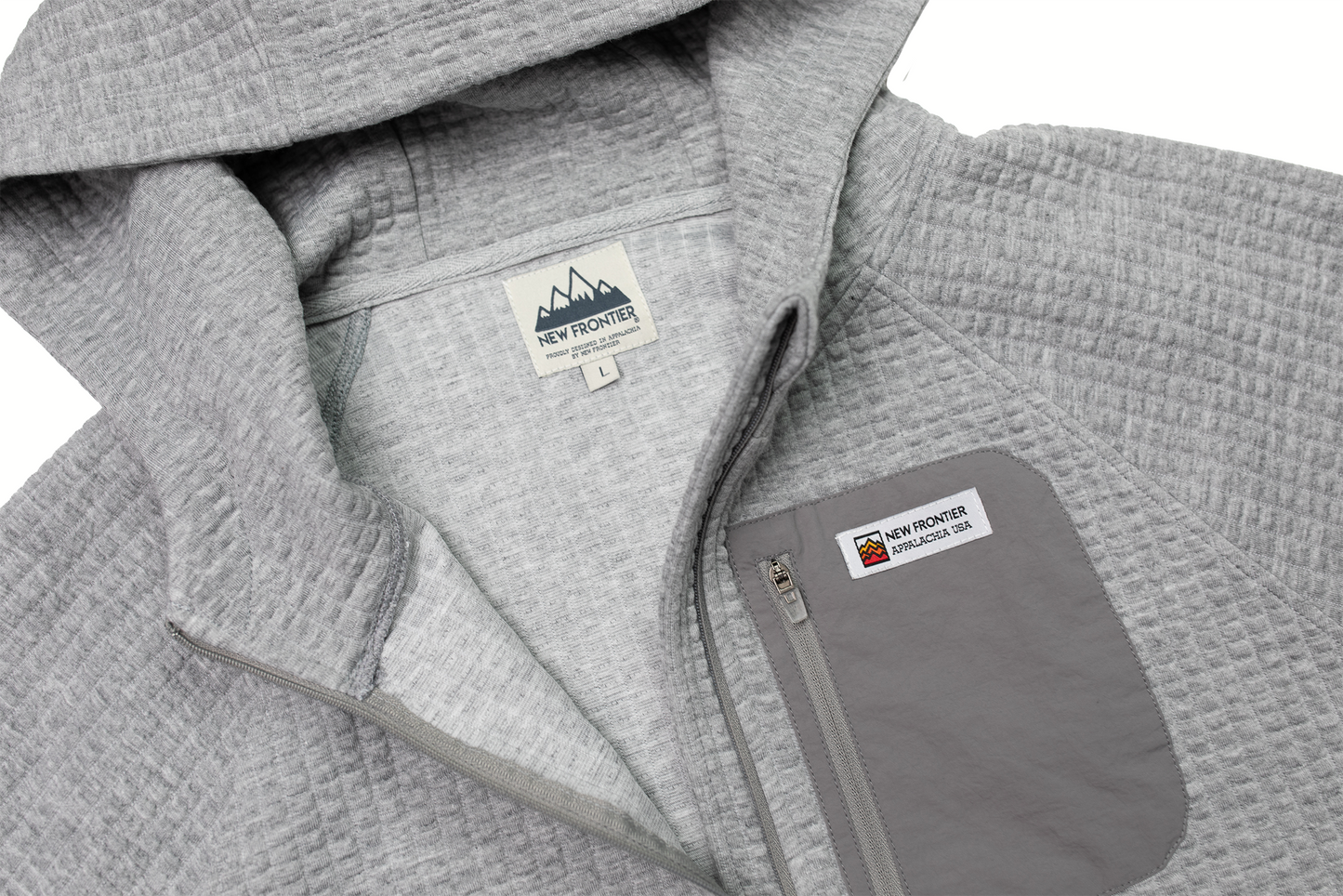 Men's Waffle Tech Hoodie - Ash Gray