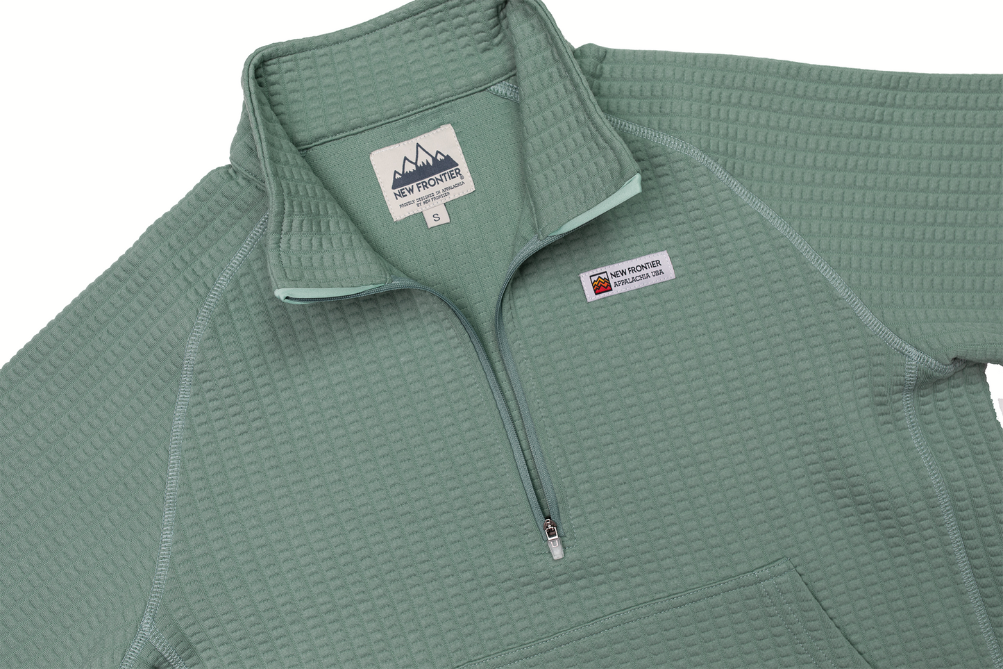 Women's Waffle 1/2 Zip - Cypress Green
