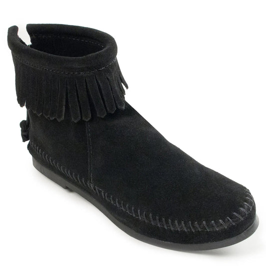 Minnetonka Back Zipper Hardsole Boot - Womens Boots - 2 Color Options