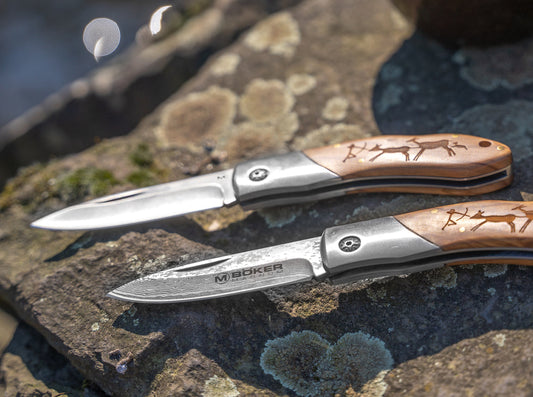 Böker Magnum Caveman Damascus Lockback Knife view 4
