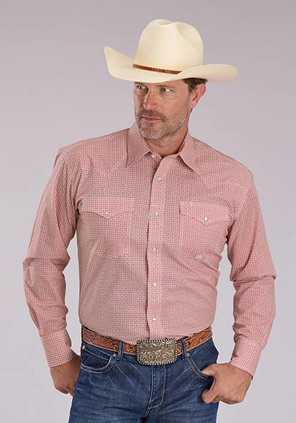 Roper 2500 Saltillo Foulard (Rust) - Men's Western Shirt