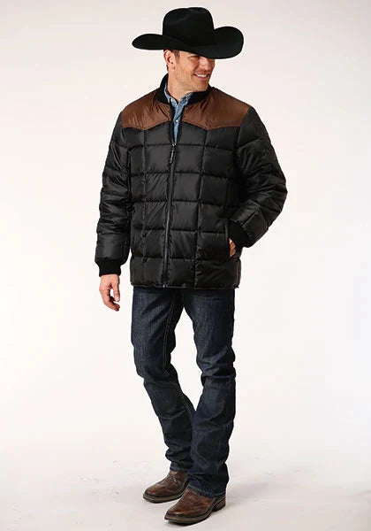 Roper 1473 Poly Filled (Brown/Black) - Men's Jacket