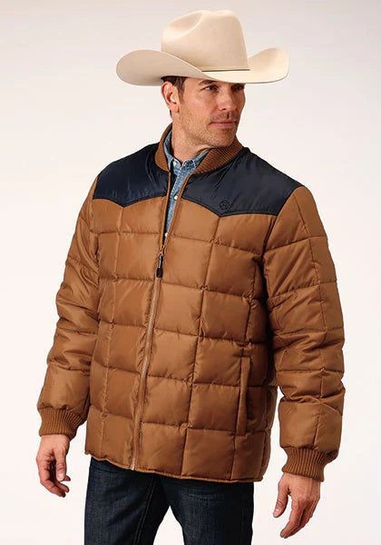 Roper 1473 Poly Filled (Navy/Tan) - Men's Jacket