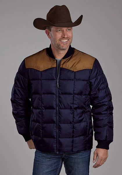 Roper 1473 Poly Filled (Brown/Navy) - Men's Jacket