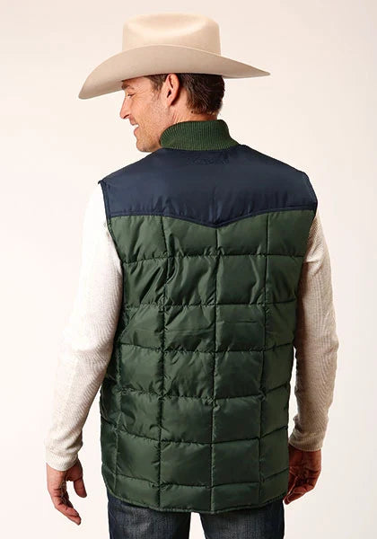 Roper 1473 Poly Filled (Navy/Green) - Men's Vest
