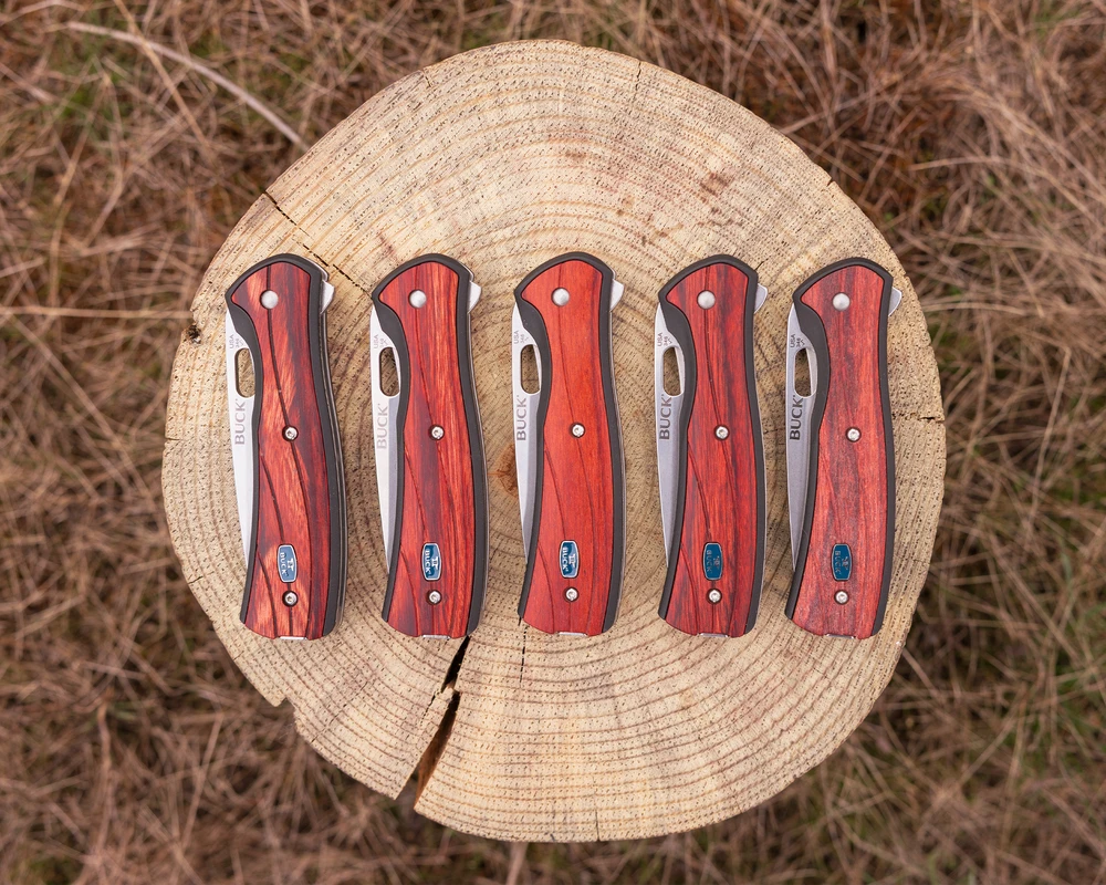 Buck 346 Vantage Avid Linerlock Folding Knife – 420HC, Rosewood DymaLux