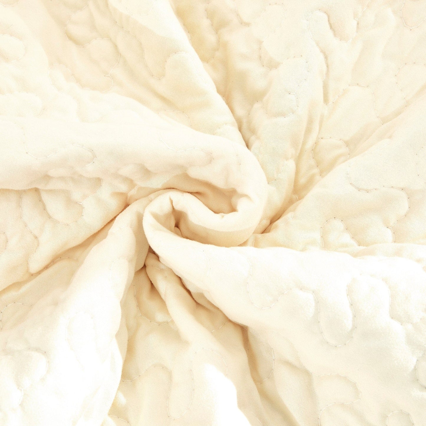 Yellow Floral Quilted Throw Blanket - Hummingbirds Farmhouse Red Flowers for Couch, Sofa or Bed- Scalloped Edges