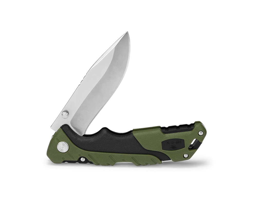 Buck 659 Large Pursuit Lockback Folding Knife – 420HC, Green Versaflex