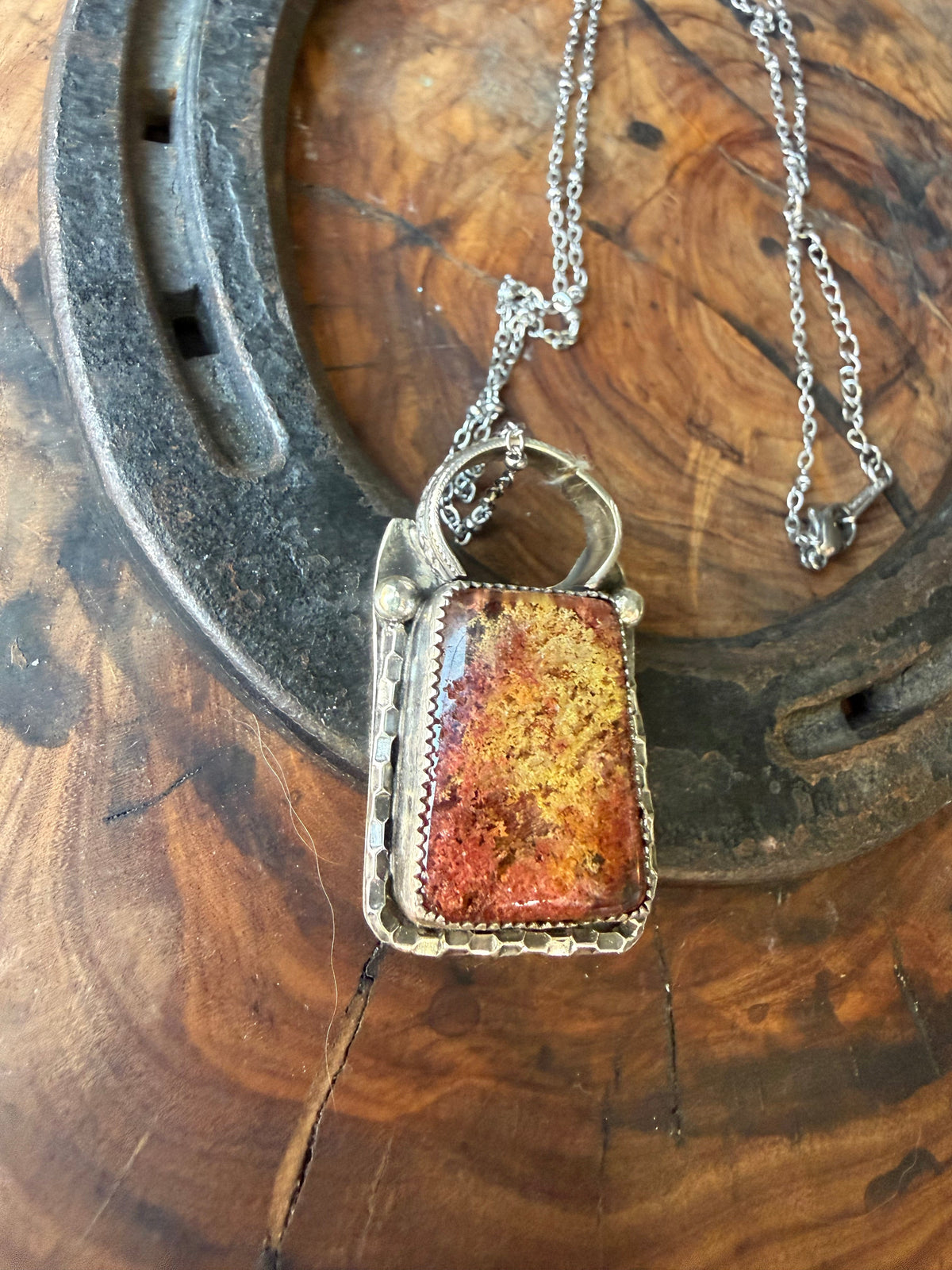 Garden Quartz Arizona Sunset Pendant by Bootleg Silver Co – view 2