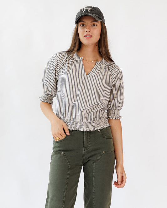 Penelope Cotton Striped Top