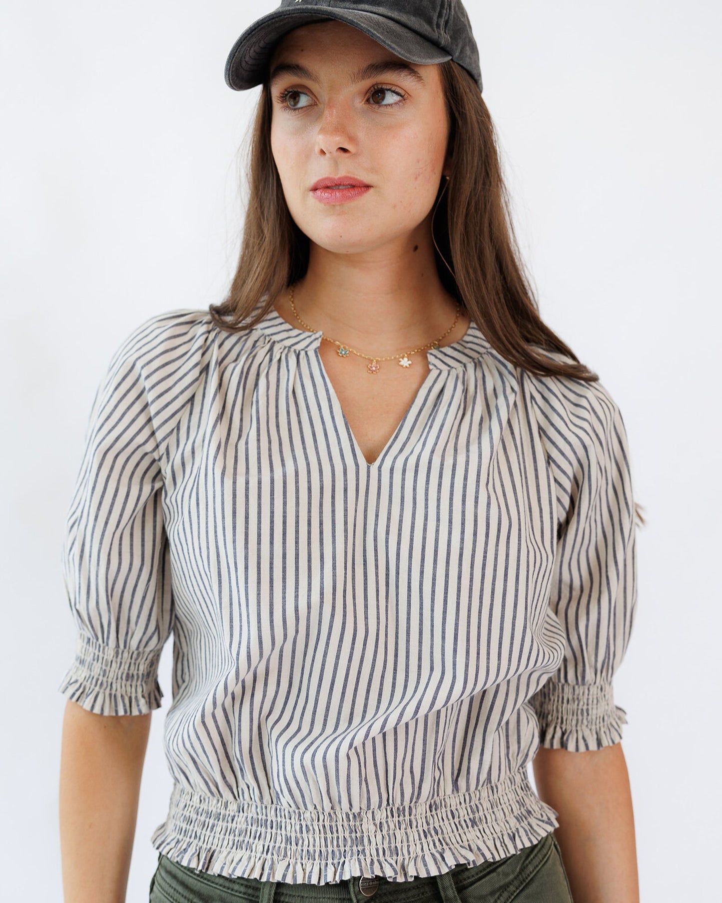 Penelope Cotton Striped Top