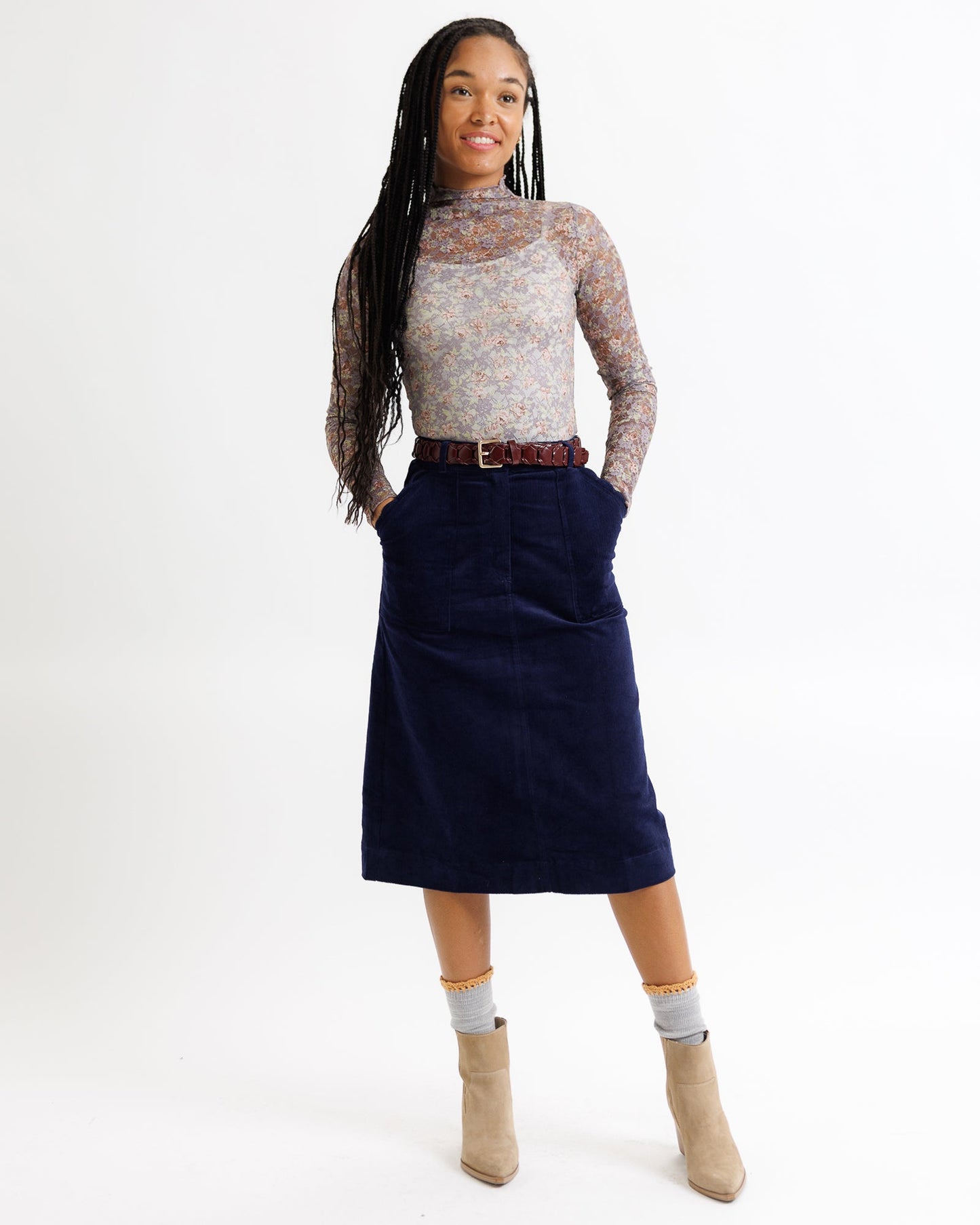 Harper's Floral Lace Layering Top