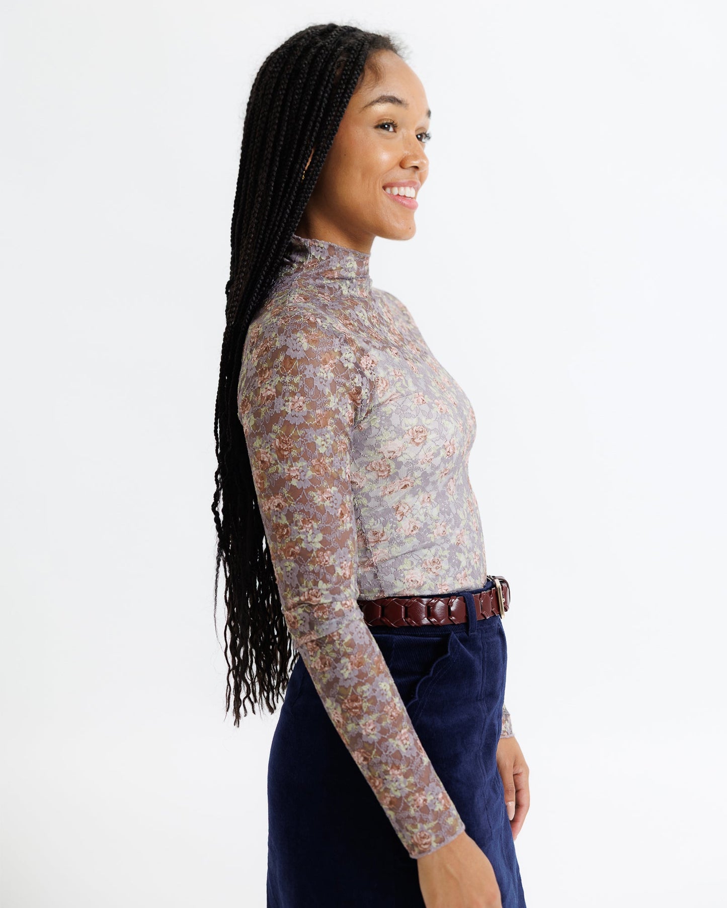 Harper's Floral Lace Layering Top