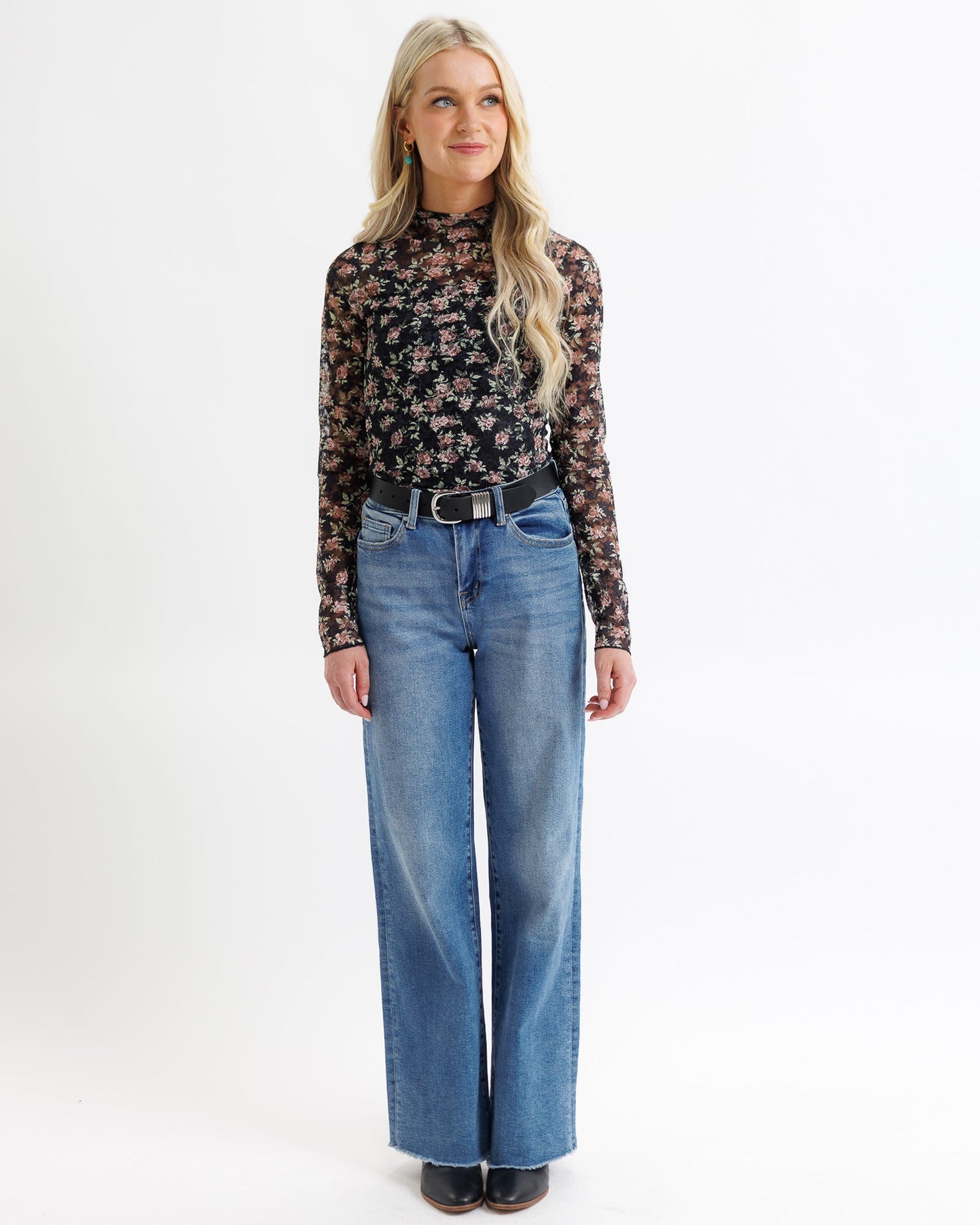 Harper's Floral Lace Layering Top