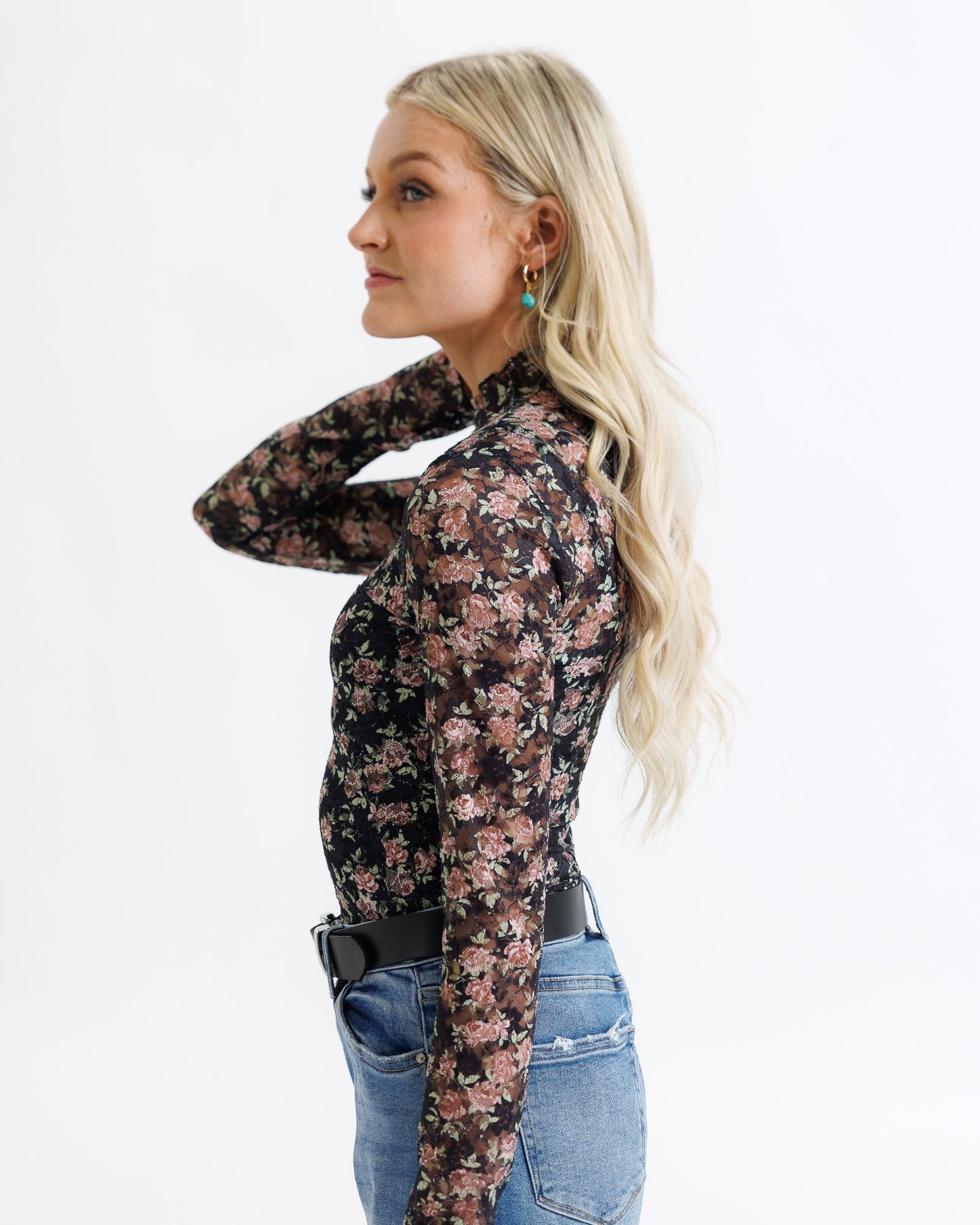 Harper's Floral Lace Layering Top