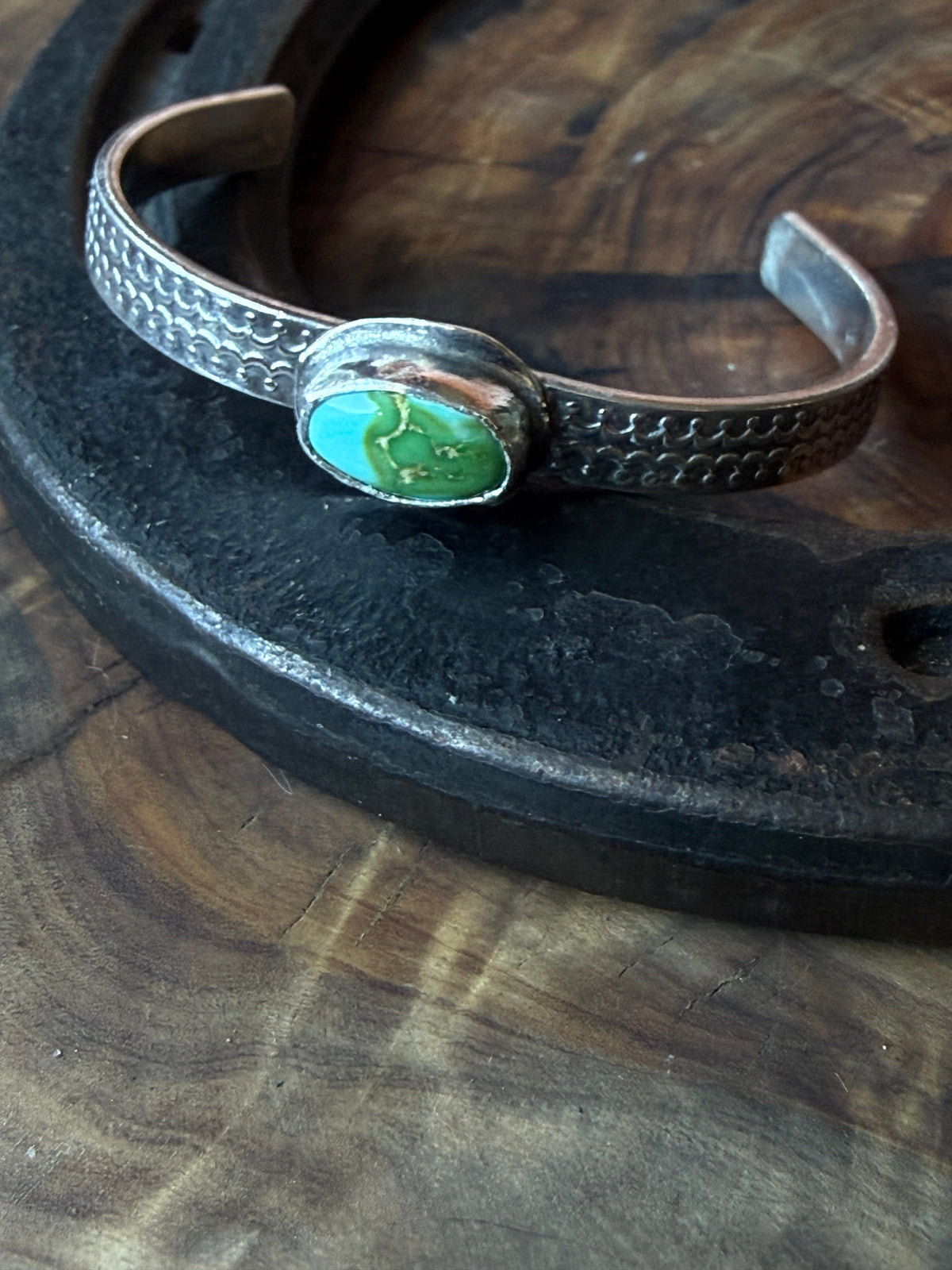 Sonoran Turquoise Sterling Silver Cuff Bracelet by Bootleg Silver Co – view 16