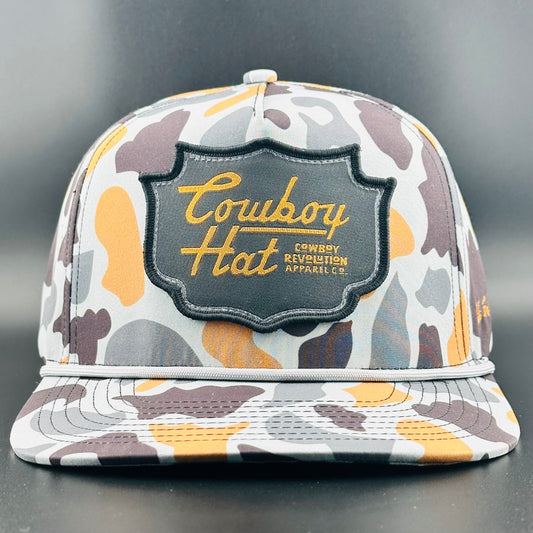 Concrete Camo Patch “Cowboy Hat” - Performance Rope Hat