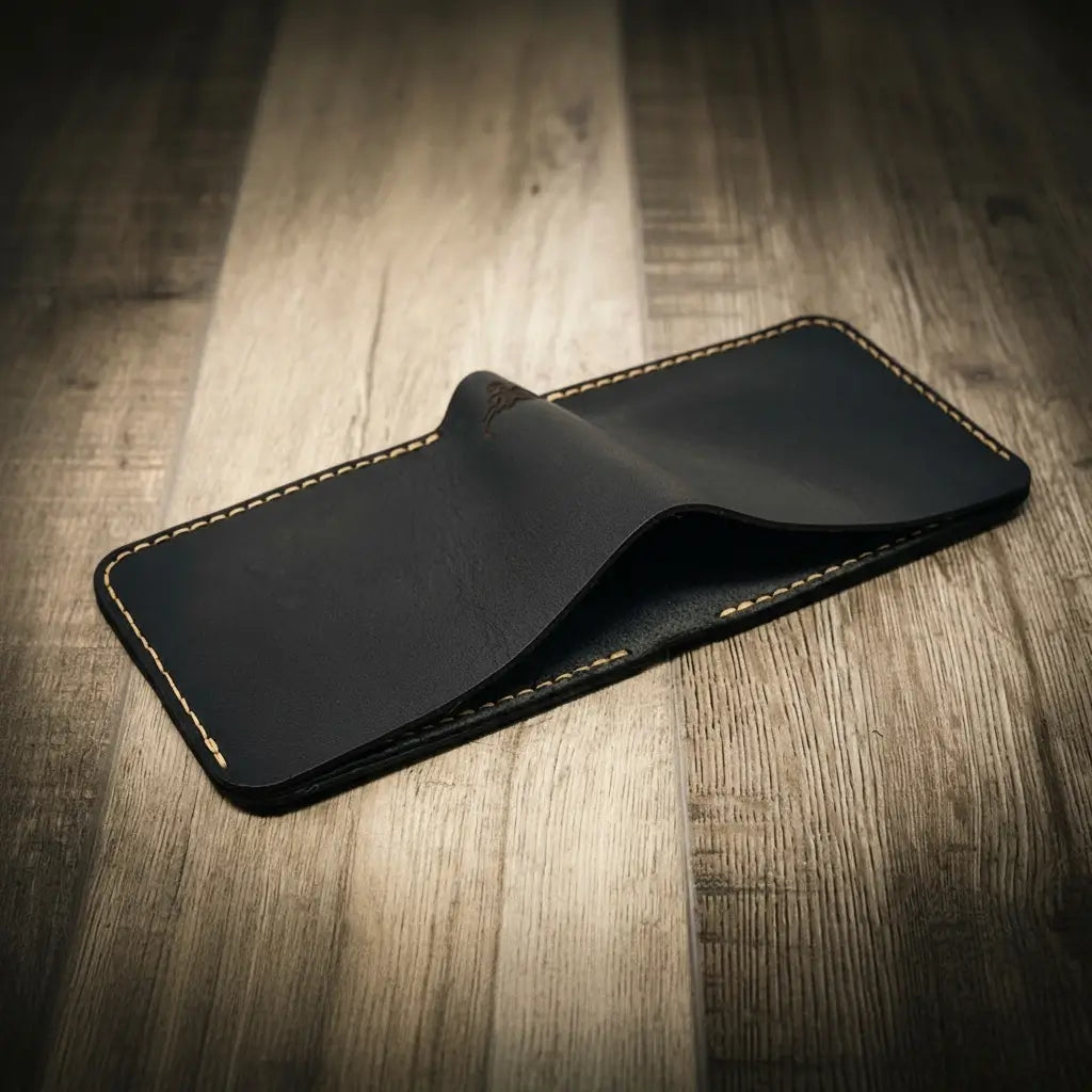 Handmade Full-Grain Leather Bifold Wallet for Men — Big Bend Bifold Wallet