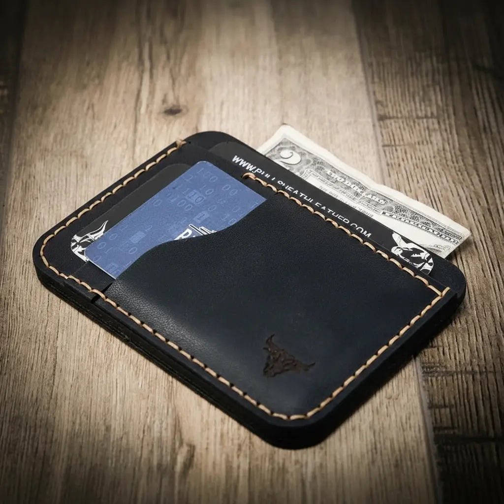 Handmade Full-Grain Leather Minimalist Wallet for Men — Mansfield Minimalist Wallet