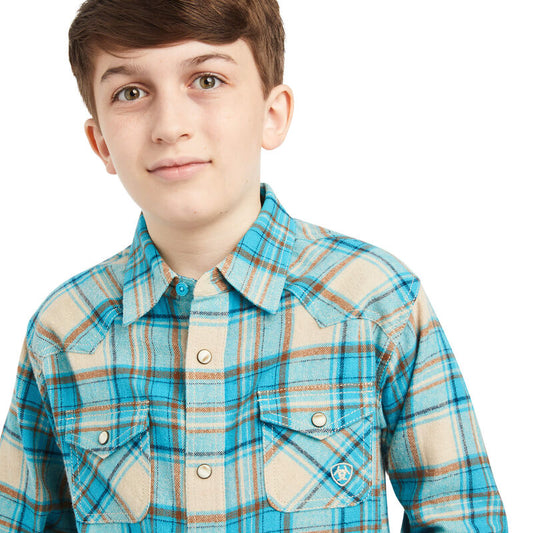 Boys Handley Retro Fit Shirt-SYLVAN TEAL