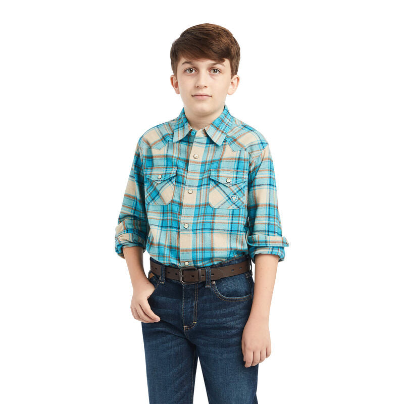 Boys Handley Retro Fit Shirt-SYLVAN TEAL