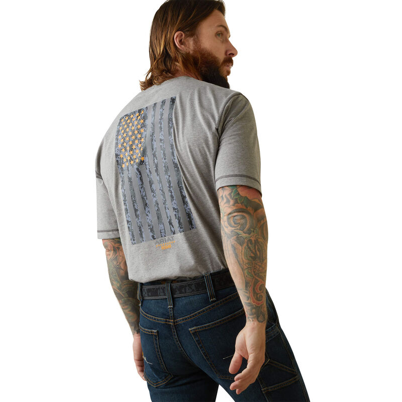 Rebar Workman Reflective Flag T-Shirt
