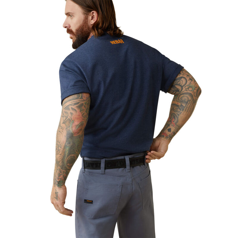 Rebar Cotton Strong Block-NAVY HEATHER/LIME
