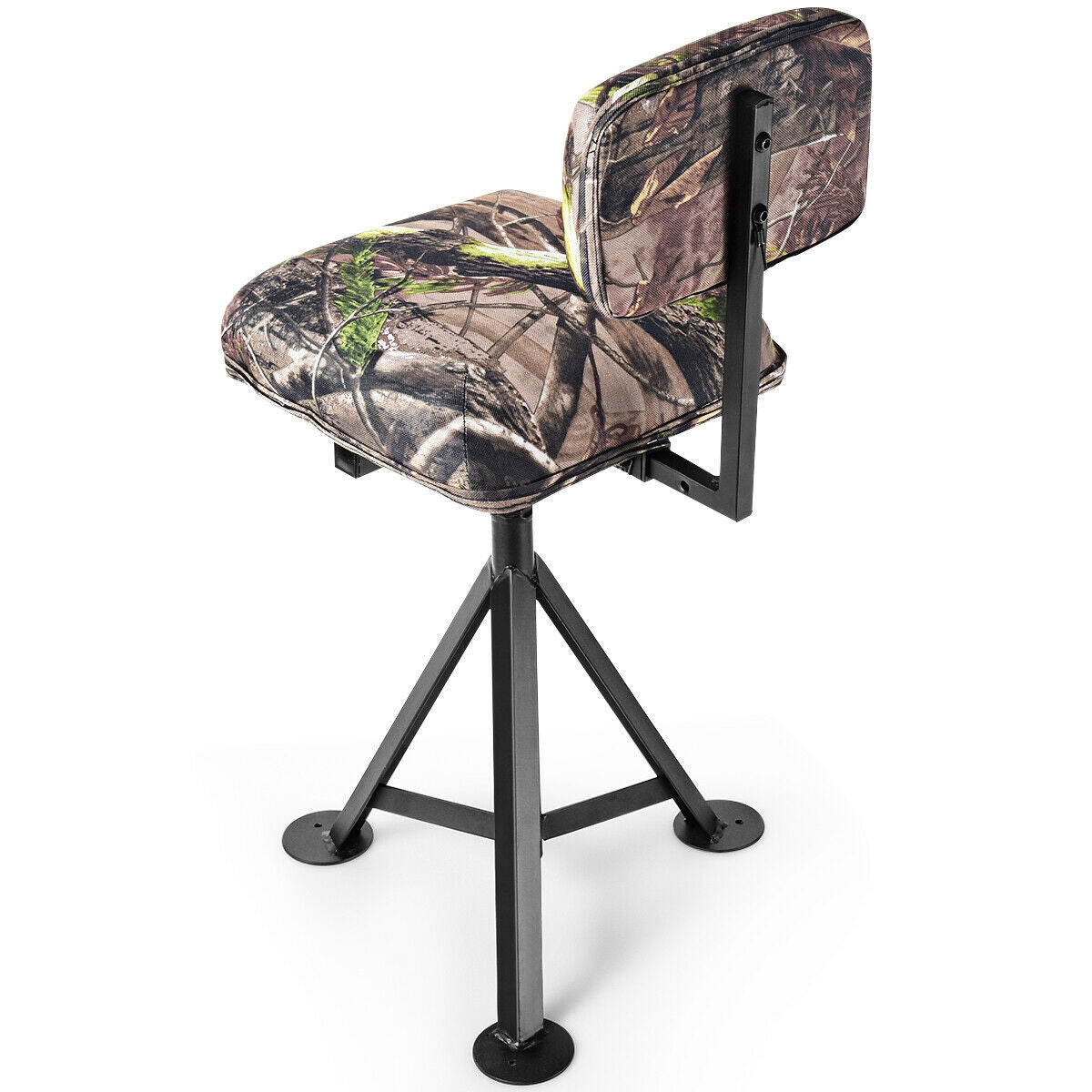 360° Swivel Hunting Chair with Backrest – Adjustable Tripod Stool
