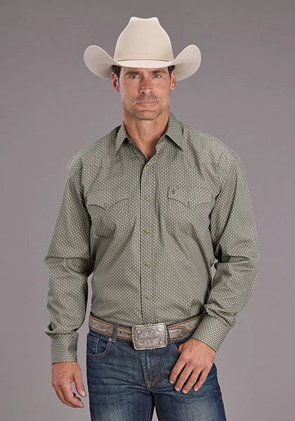 Stetson 2517 Smoke Diamonds (Grey) - Men's Western Shirt