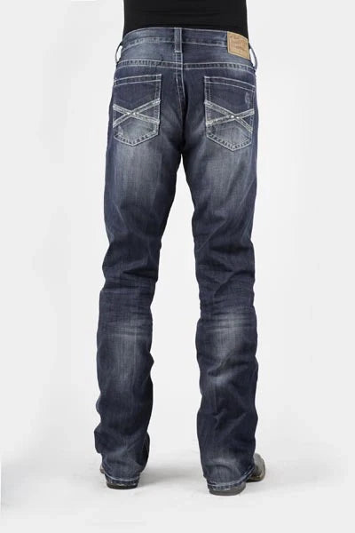 Stetson 1014 Fit Destructed (Medium Wash) - Men's Jeans