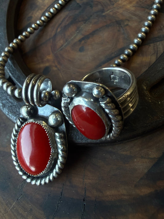 Rosarita Horseshoe Pendant & Ring Set by Bootleg Silver Co – view 2