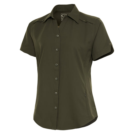 GameGuard Agave Ladies MicroFiber Shirt Button Down Green Outdoor